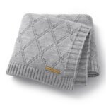 Infant Oeko-tex Swaddle Solid Pattern Throw Blanket Mimixiong