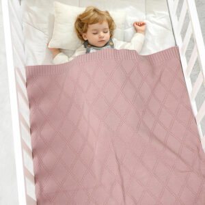 Infant Oeko-tex Swaddle Solid Pattern Throw Blanket Mimixiong