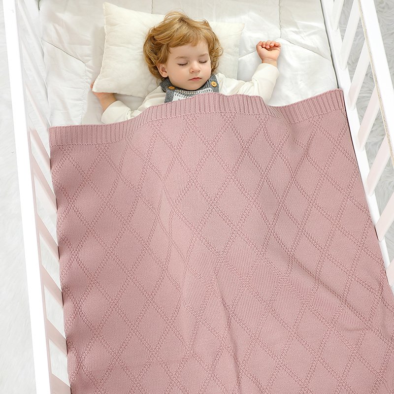 Infant Oeko-tex Swaddle Solid Pattern Throw Blanket Mimixiong