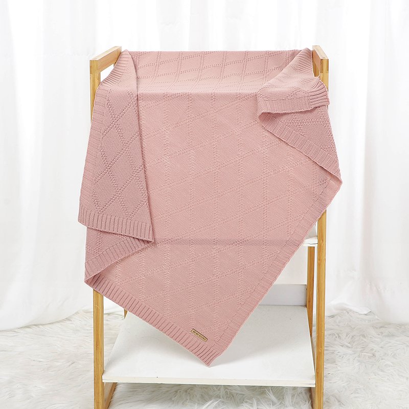 Infant Oeko-tex Swaddle Solid Pattern Throw Blanket Mimixiong