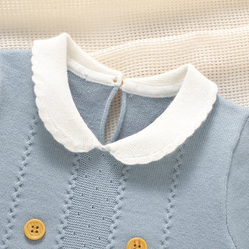 Cute Doll Collar Soft Vintage Short Sleeve Set Mimixiong