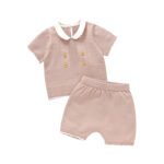 Cute Doll Collar Soft Vintage Short Sleeve Set Mimixiong