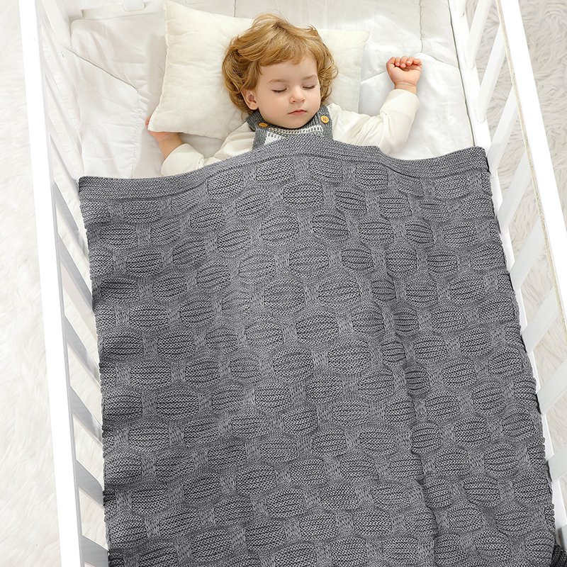 Mimixiong Baby Crochet Knitted Bedding Cover Blanket Mimixiong