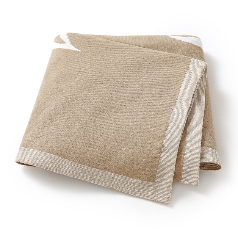 Baby Knitted Hand Pattern Swaddle  Fleece Throw Blanket Mimixiong