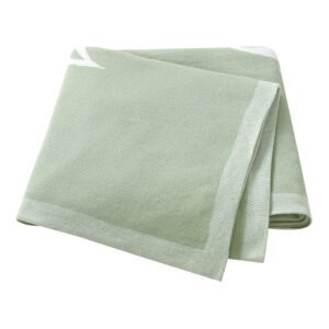 Baby Knitted Hand Pattern Swaddle  Fleece Throw Blanket Mimixiong