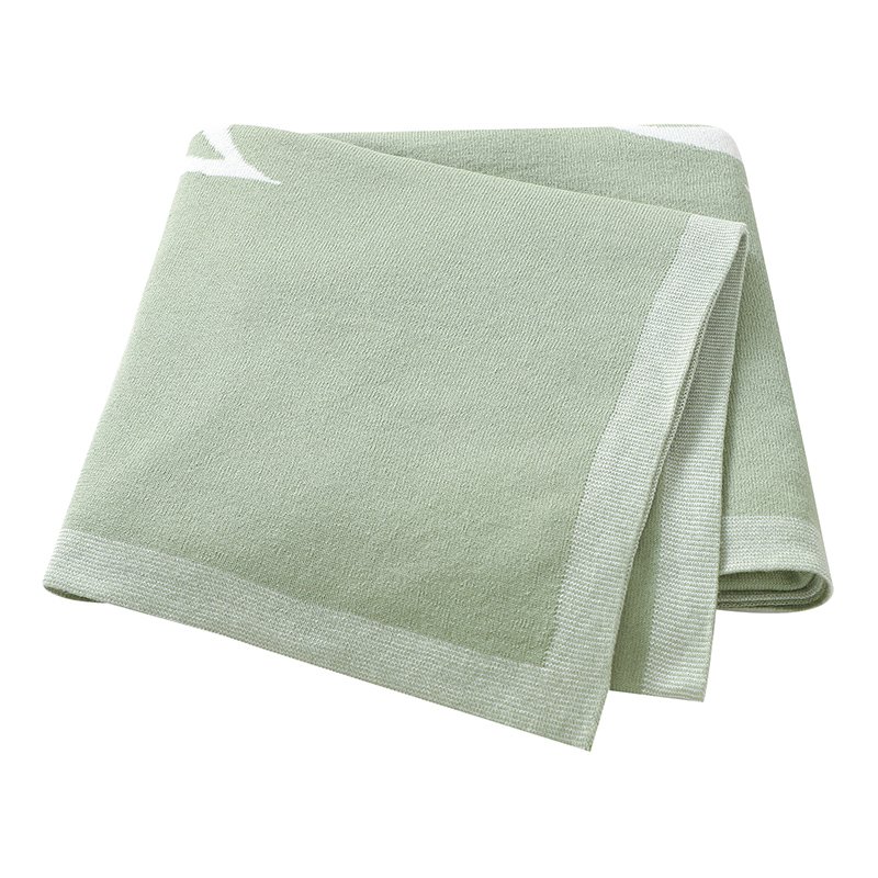 Baby Knitted Hand Pattern Swaddle  Fleece Throw Blanket Mimixiong
