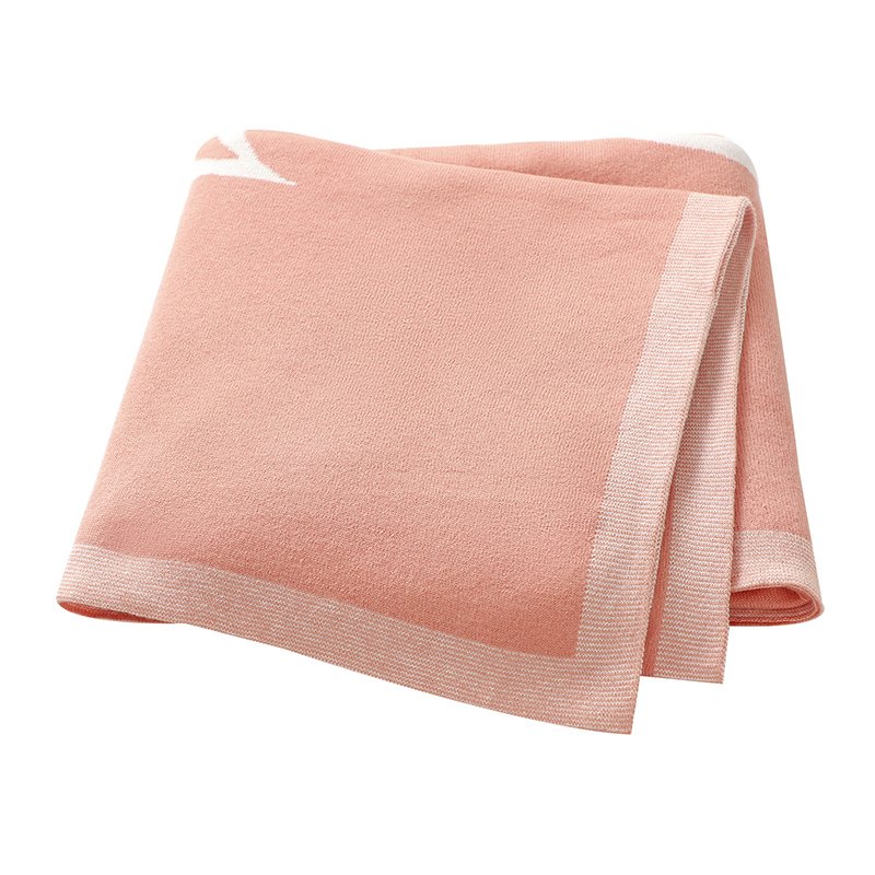 Baby Knitted Hand Pattern Swaddle  Fleece Throw Blanket Mimixiong