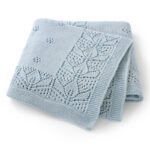 Pointelle Solid Color Newborn Baby Keepsake Knitted Blanket Mimixiong