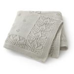 Pointelle Solid Color Newborn Baby Keepsake Knitted Blanket Mimixiong