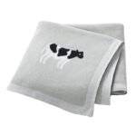 Cute Cow Animal Patterns Swaddling Knitted Cotton Baby Blanket Mimixiong