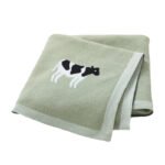Cute Cow Animal Patterns Swaddling Knitted Cotton Baby Blanket Mimixiong