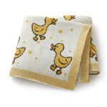 Cotton Duck Pattern Toddler Baby Knitted Swaddle Blanket Mimixiong