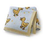 Cotton Duck Pattern Toddler Baby Knitted Swaddle Blanket Mimixiong