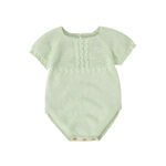 Fast Ship 100% Cotton Baby Knit Rompers, Summer Short Sleeve Clothes  Mimixiong