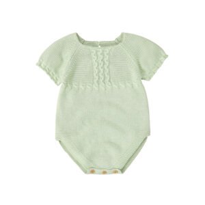 Fast Ship 100% Cotton Baby Knit Rompers, Summer Short Sleeve Clothes  Mimixiong