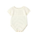 Fast Ship 100% Cotton Baby Knit Rompers, Summer Short Sleeve Clothes  Mimixiong