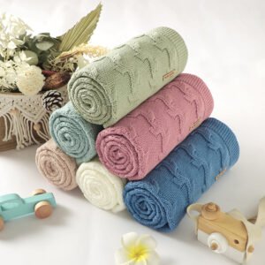 Baby Swaddle Skin-friendly Baby Knitted Blankets Mimixiong