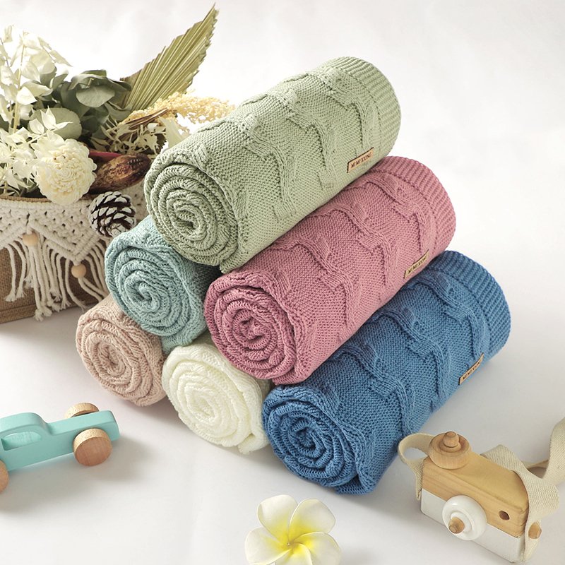 Baby Swaddle Skin-friendly Baby Knitted Blankets Mimixiong