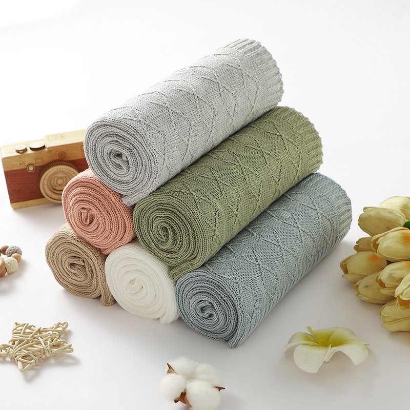 Wholesale Price Baby's Bedding Striped Knitted Blanket Mimixiong