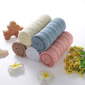 Cotton Knitted Baby Blankets Wholesale Baby Products Mimixiong