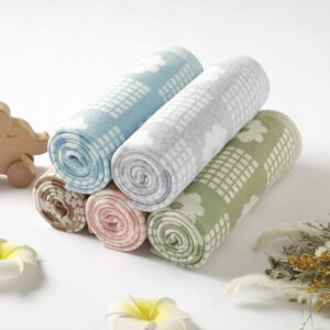 High Quality Custom Baby Flower Comfort Knitted Blankets Mimixiong