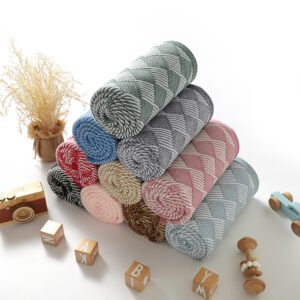 Newborn Baby Knitted Blanket Soft Baby Shower Bedding Mimixiong