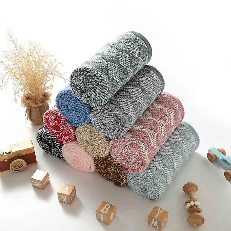 Newborn Baby Knitted Blanket Soft Baby Shower Bedding Mimixiong