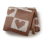 Bedding Knitted Newborn Breathable Baby Knitted Blankets Mimixiong