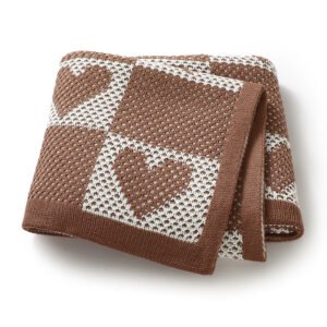 Bedding Knitted Newborn Breathable Baby Knitted Blankets Mimixiong