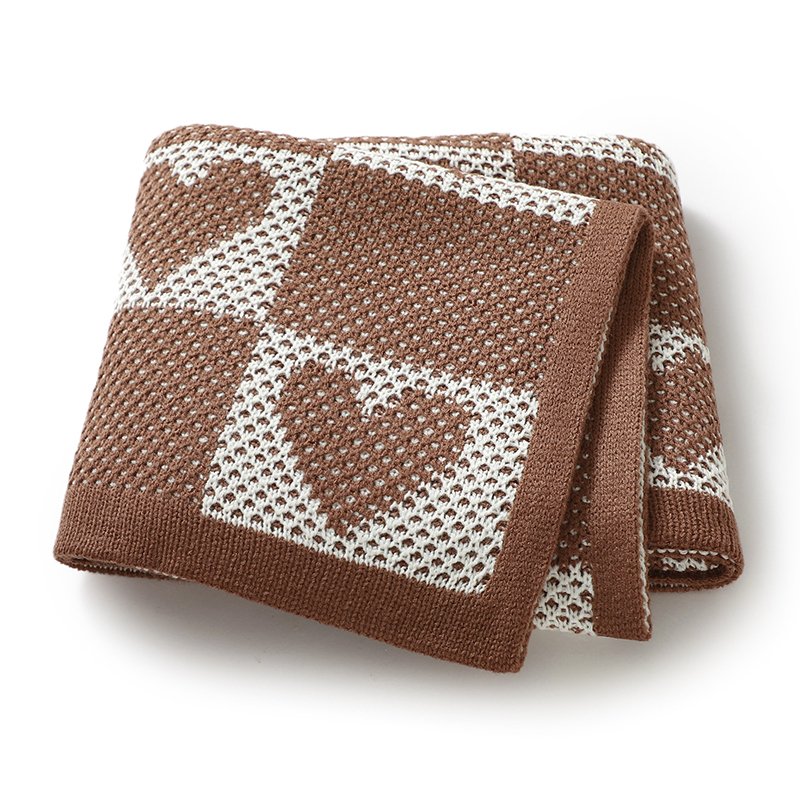 Bedding Knitted Newborn Breathable Baby Knitted Blankets Mimixiong