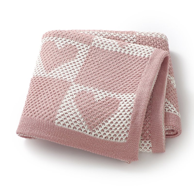 Bedding Knitted Newborn Breathable Baby Knitted Blankets Mimixiong