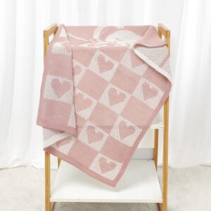 Bedding Knitted Newborn Breathable Baby Knitted Blankets Mimixiong