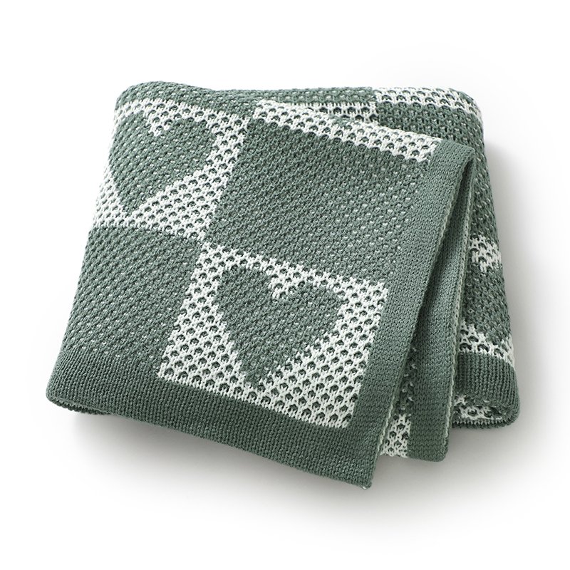 Bedding Knitted Newborn Breathable Baby Knitted Blankets Mimixiong