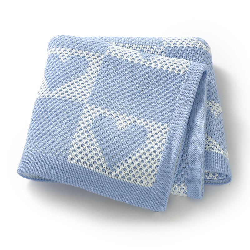 Bedding Knitted Newborn Breathable Baby Knitted Blankets Mimixiong