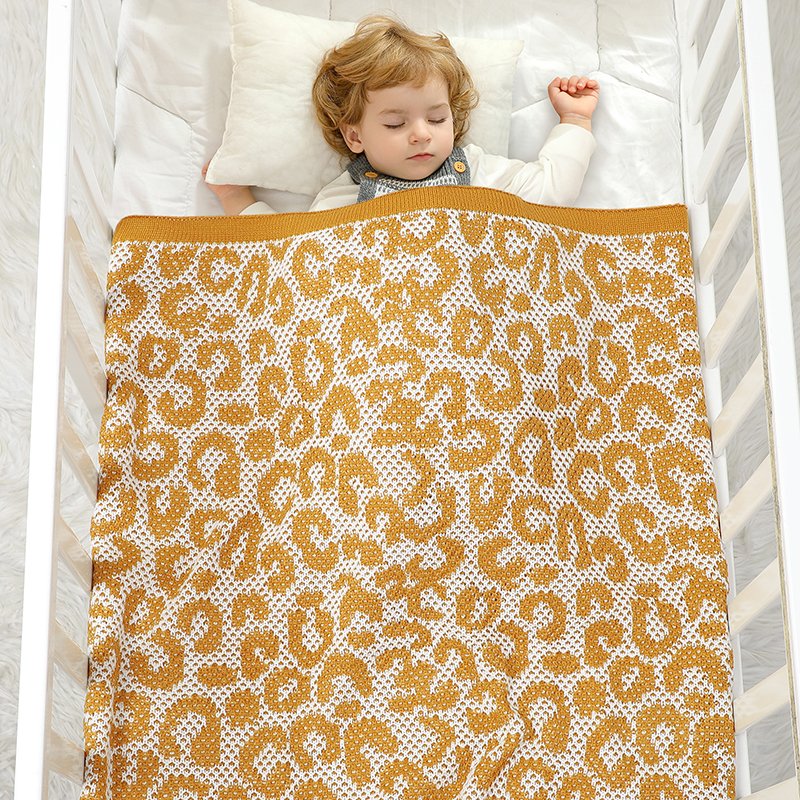 Knitted Newborn Breathable Swaddle Baby Knitted Blankets Mimixiong
