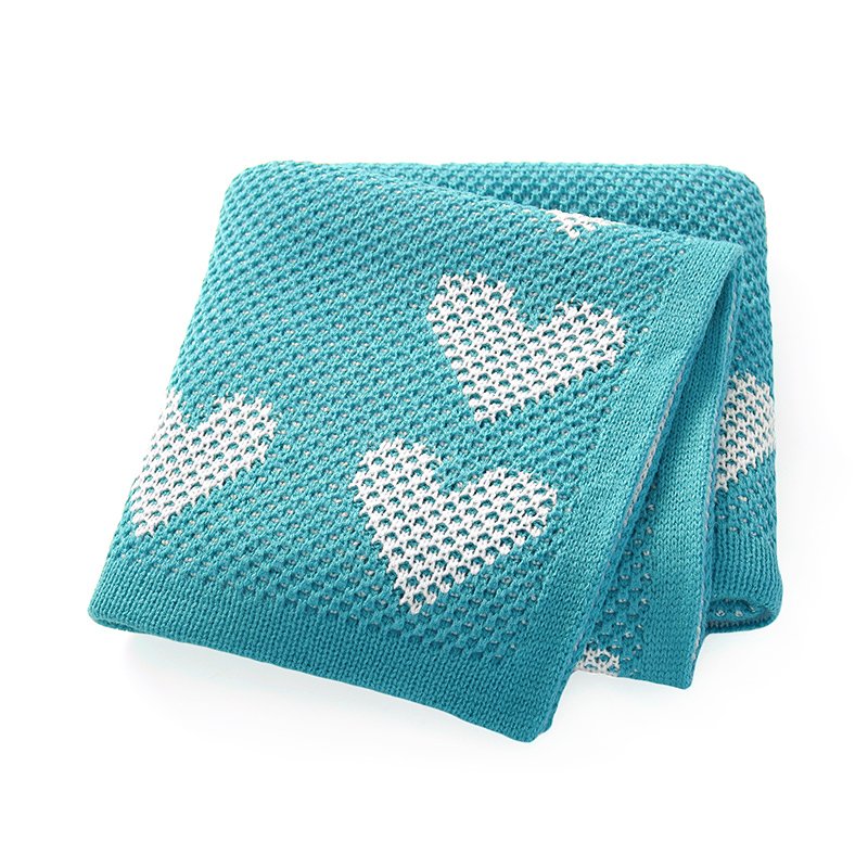 82W2794兰绿 (12) New Arrival Pattern Newborn Baby Knitted Blankets Mimixiong