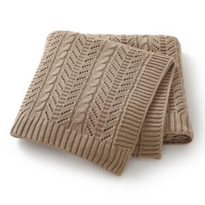 Infant Babi Crochet Swaddle Jacquard Receiving Nursery Blanket Mimixiong