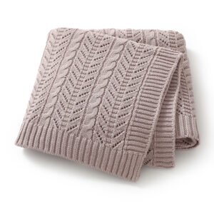 Infant Babi Crochet Swaddle Jacquard Receiving Nursery Blanket Mimixiong