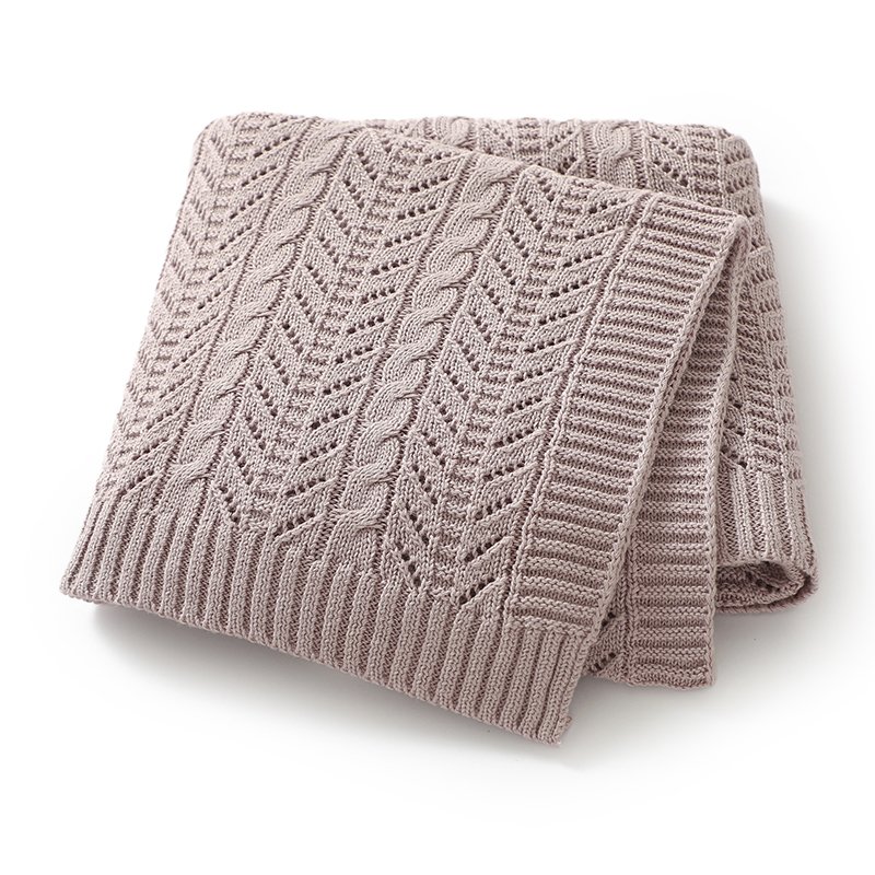 Infant Babi Crochet Swaddle Jacquard Receiving Nursery Blanket Mimixiong