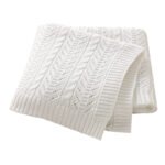 Infant Babi Crochet Swaddle Jacquard Receiving Nursery Blanket Mimixiong