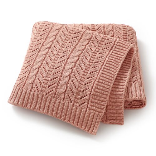Infant Babi Crochet Swaddle Jacquard Receiving Nursery Blanket Mimixiong