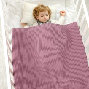 Knitted Infant Stroller SwaddleToddler Receiving Blanket Mimixiong