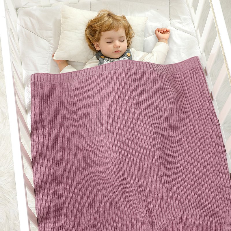 Knitted Infant Stroller SwaddleToddler Receiving Blanket Mimixiong