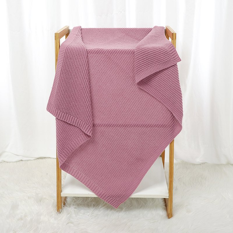 Knitted Infant Stroller SwaddleToddler Receiving Blanket Mimixiong