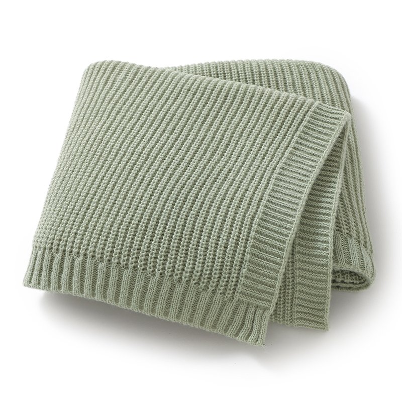 Knitted Infant Stroller SwaddleToddler Receiving Blanket Mimixiong