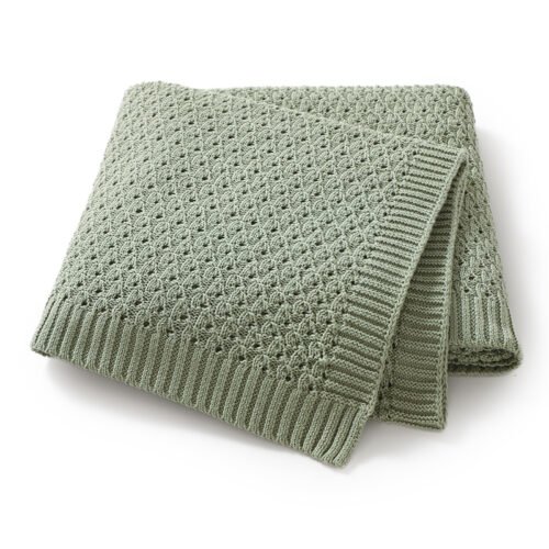 Custom Knitted Newborn Baby Blanket Swaddle Bedding Mimixiong