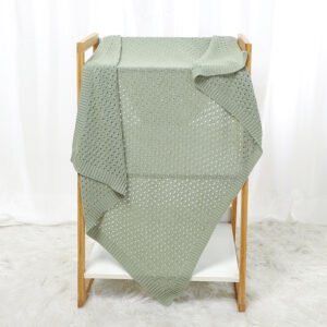 Custom Knitted Newborn Baby Blanket Swaddle Bedding Mimixiong