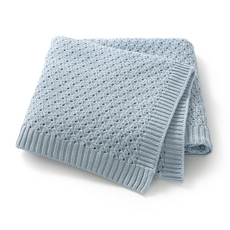 Custom Knitted Newborn Baby Blanket Swaddle Bedding Mimixiong