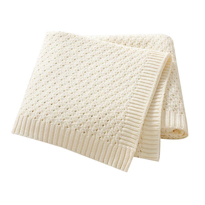 Custom Knitted Newborn Baby Blanket Swaddle Bedding Mimixiong