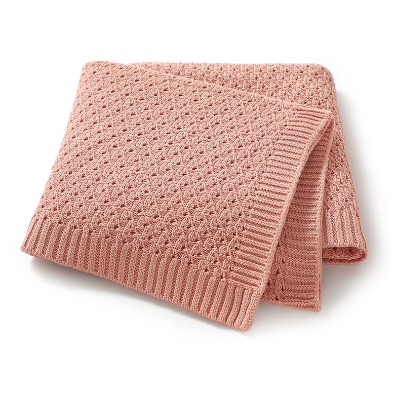 Custom Knitted Newborn Baby Blanket Swaddle Bedding Mimixiong